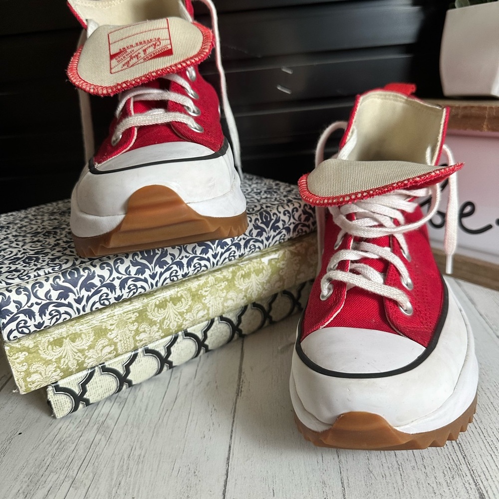 Converse Red and White Women's Shoes - Picture 8 of 8